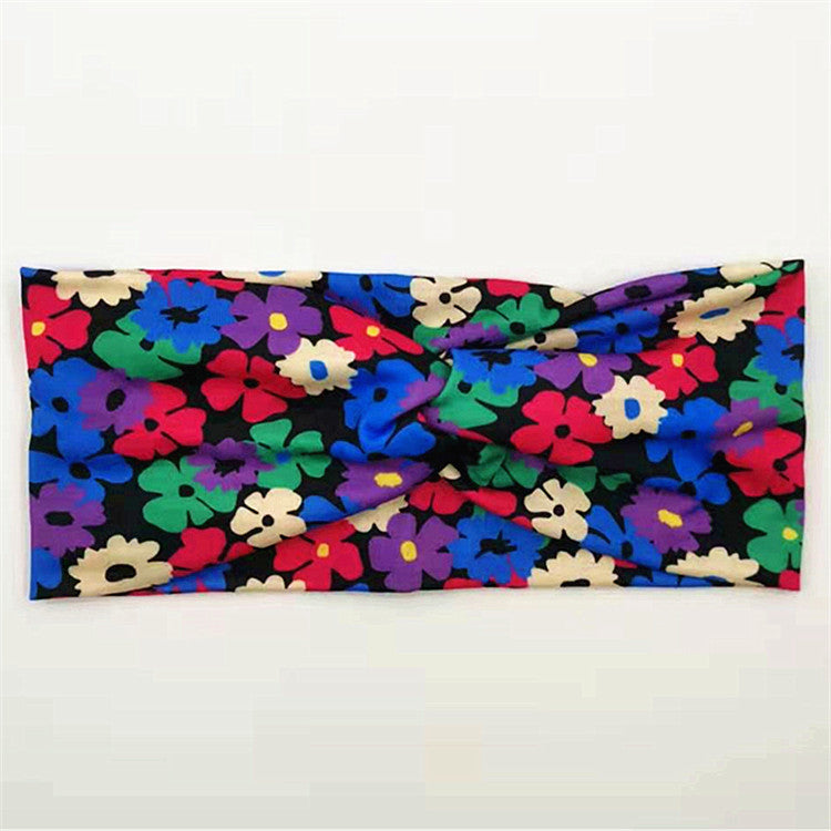 Venta al por mayor Diadema De Algodón Con Estampado De Seda De Leche