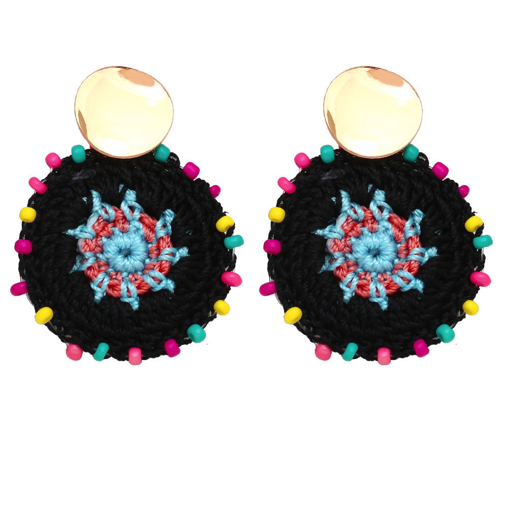 Wholesale Bohemian Hand Made Cotton Rope Earrings
