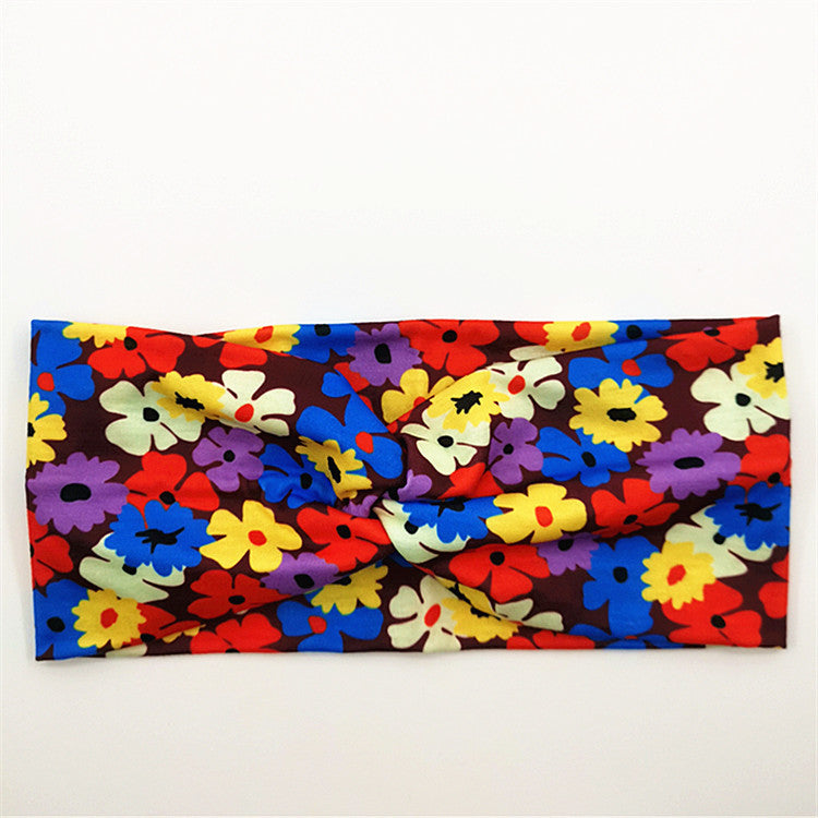 Venta al por mayor Diadema De Algodón Con Estampado De Seda De Leche