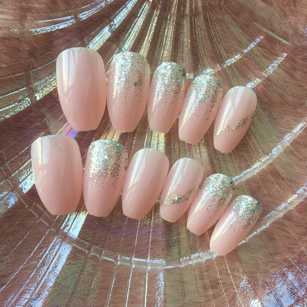 Wholesale Plastic Long Rainbow Bag Nail Art Chips