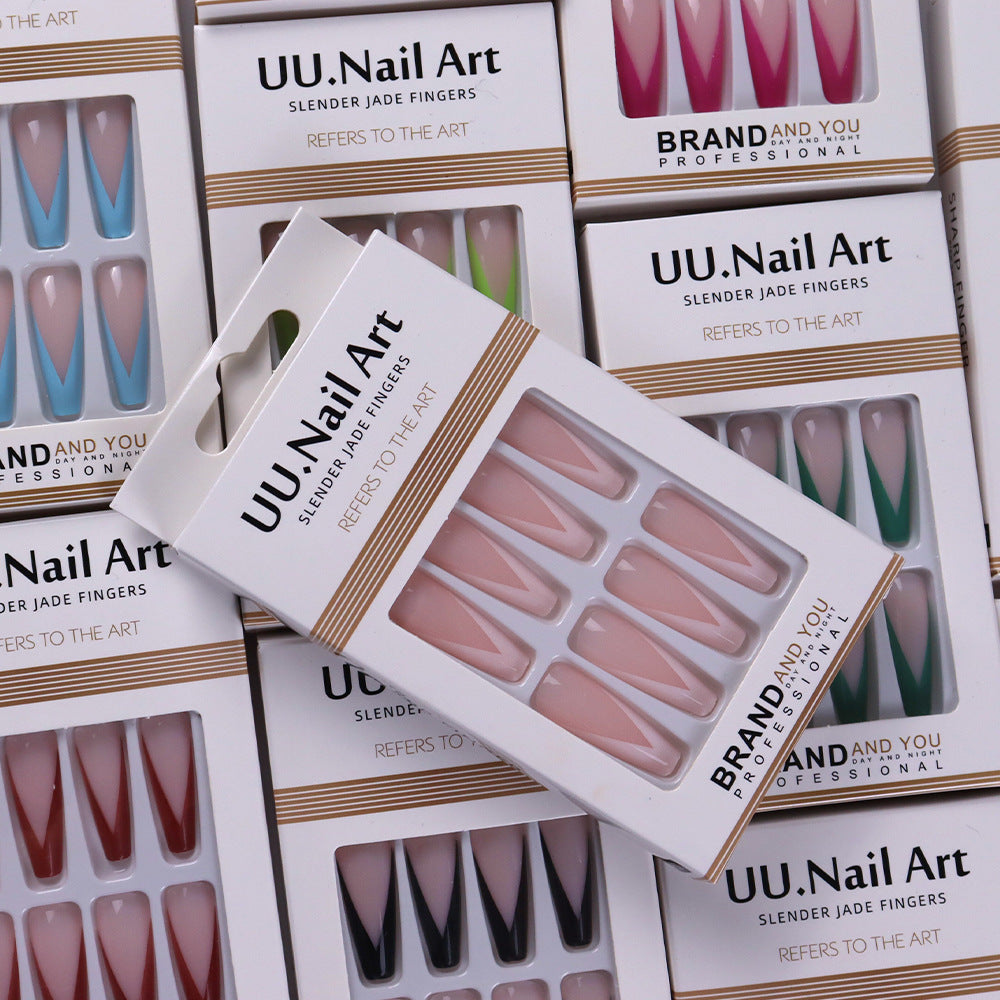 Parches de mejora de las uñas de estilo francés de plástico al por mayor