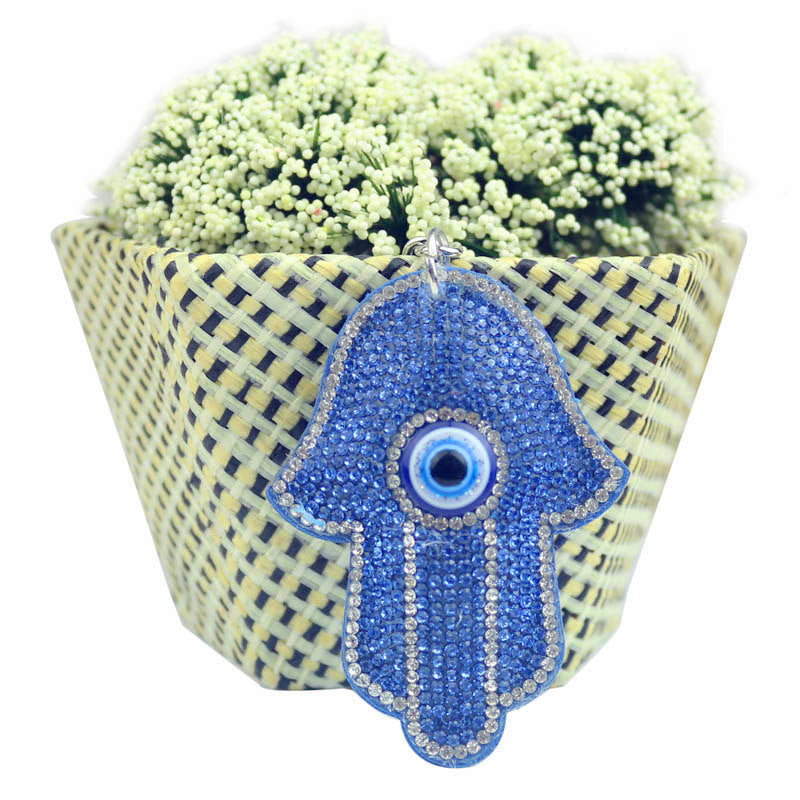 Venta al por mayor Rhinestone Diamante Mano de Patima Llavero