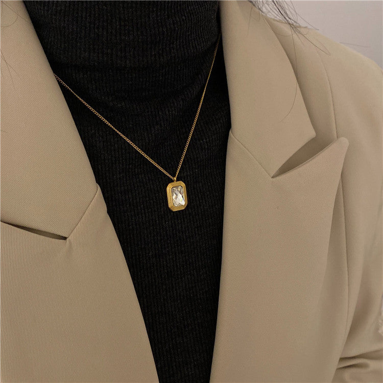 Wholesale Vintage Sunflower Titanium Steel Necklaces