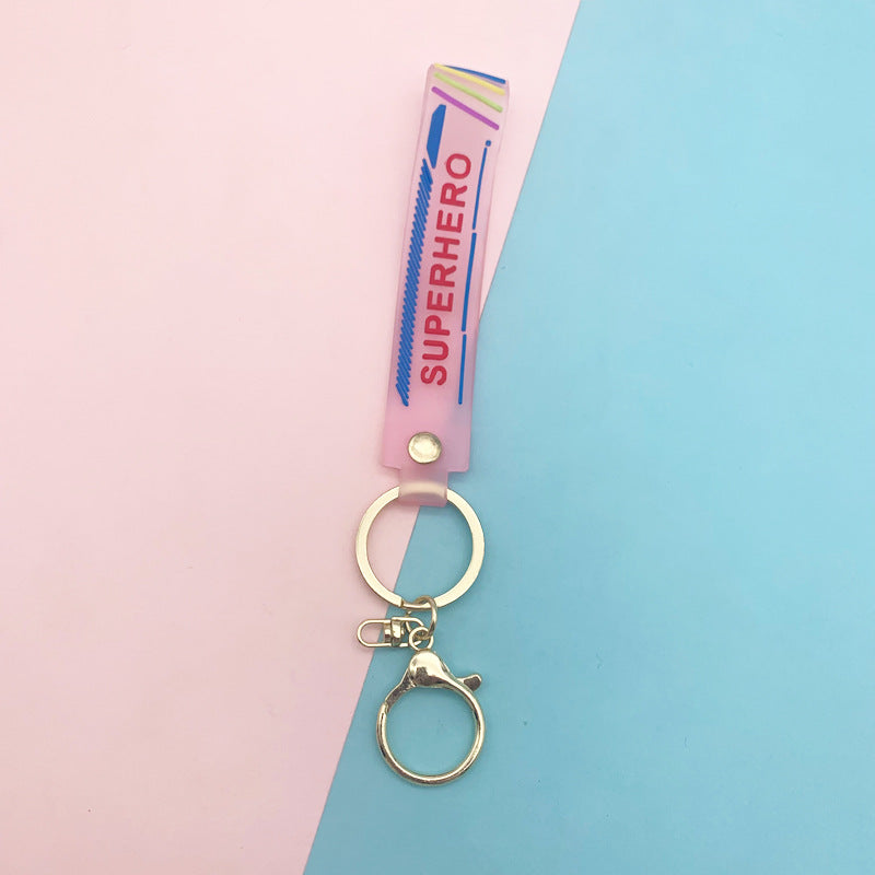 Wholesale Soft Glue Translucent Lanyard Keychains