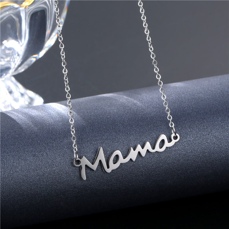 Wholesale Mother's Day Gift MAMA Stainless Steel Necklace
