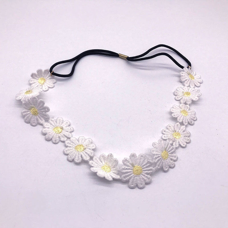 Wholesale Alloy Daisy Flower Bracelet Necklace Headband Hair Accessories Headgear