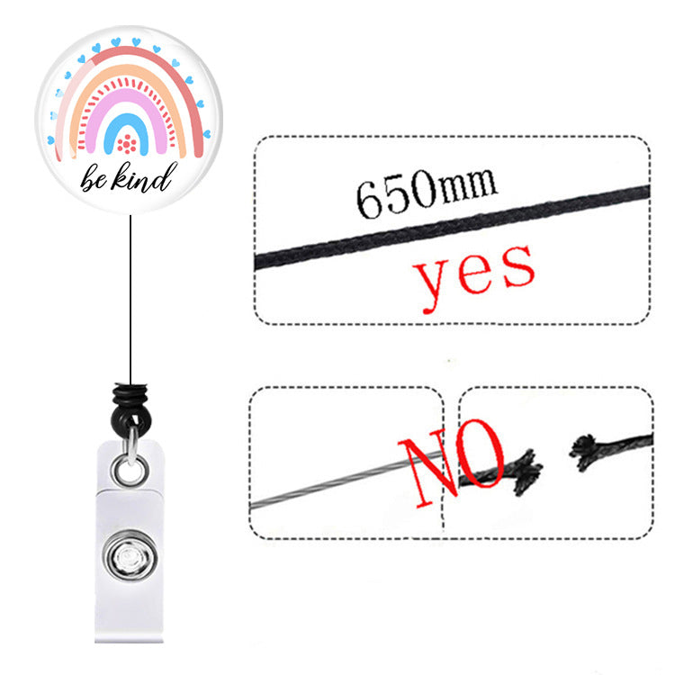 Wholesale Acrylic Rainbow Telescopic Keychain