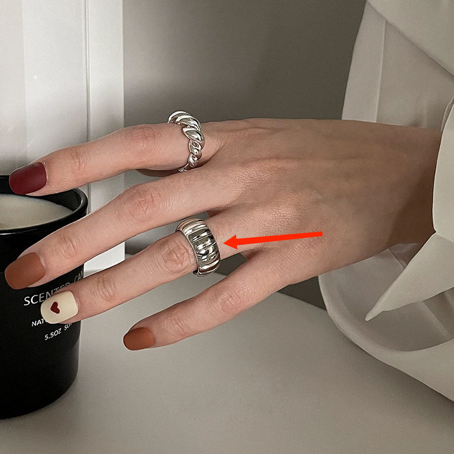 Wholesale Retro Irregular Niche Open Alloy Ring