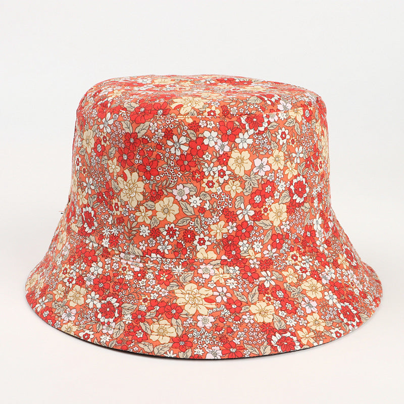 Wholesale Cotton Small Chrysanthemum Double-sided Print Bucket Hat