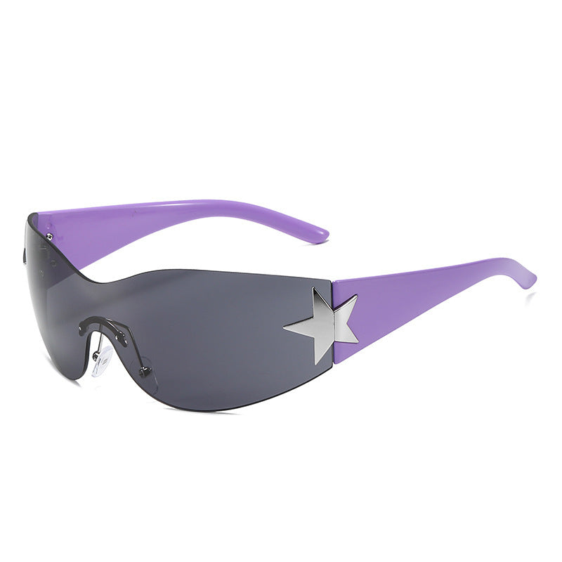 Wholesale PC Y2K Pentagram One-piece Sunglasses