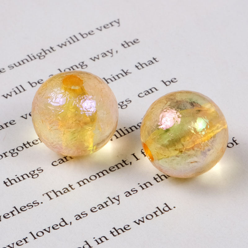 Venta al por mayor, 100 Uds., cuentas acrílicas coloridas de glaciar, 16mm