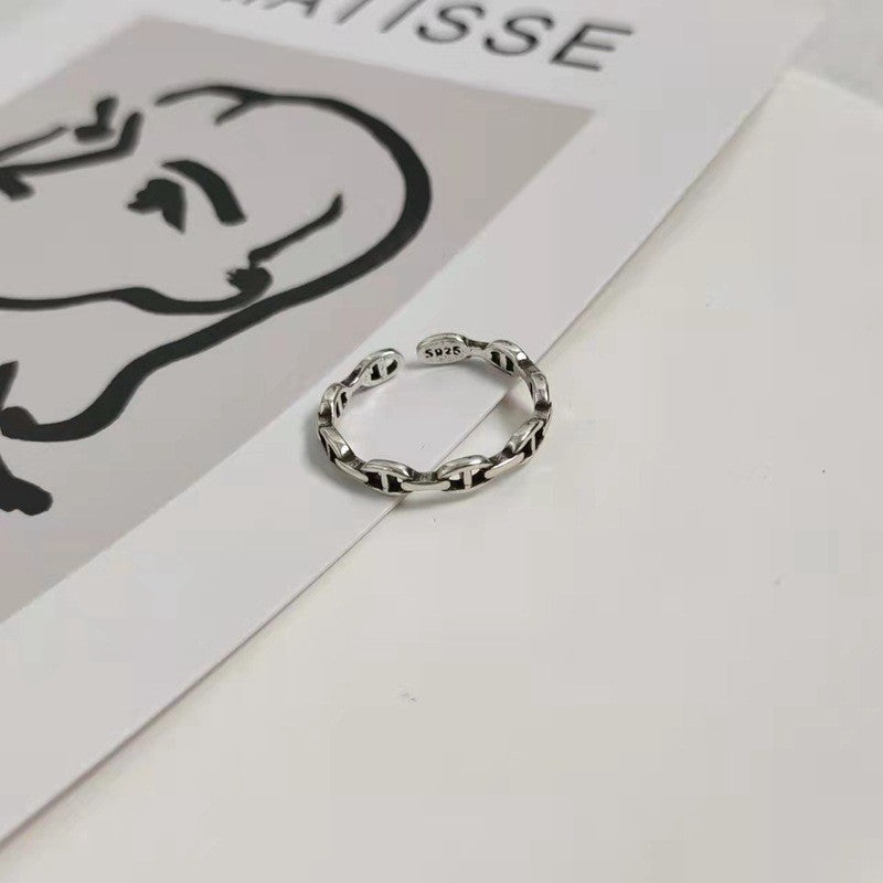 Wholesale Alloy Star Live Mouth Adjustable Ring