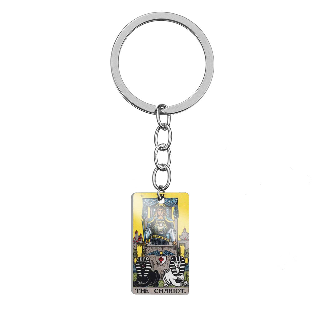 Wholesale Tarot Color Printing Stainless Steel Keychain
