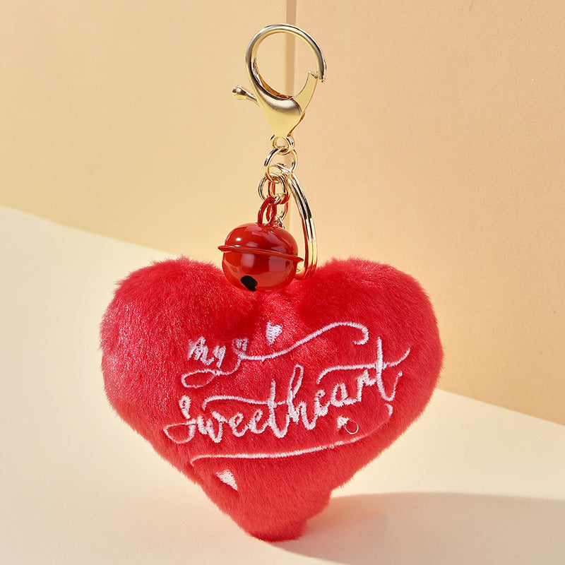 Wholesale Plush Heart Keychains