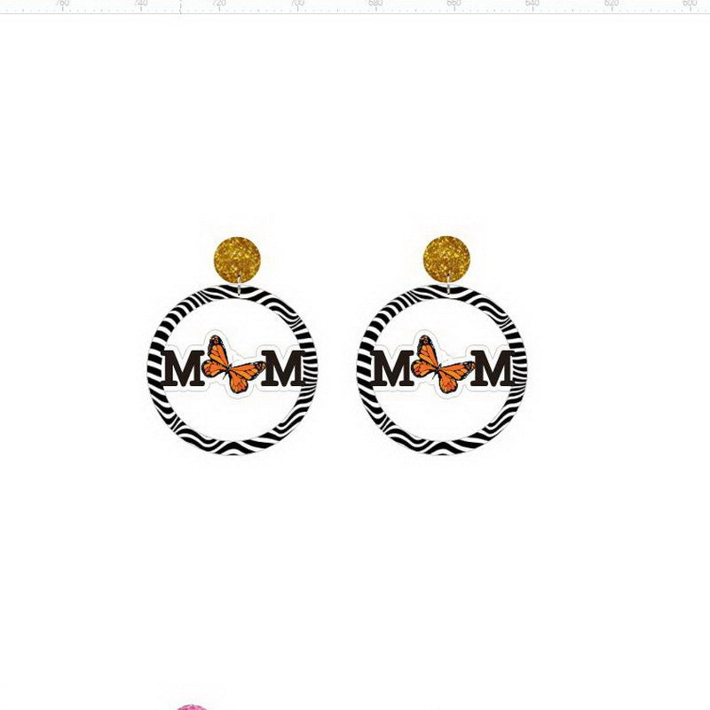 Wholesale Sunflower Daisy Butterfly Leopard Cow Wood Earrings