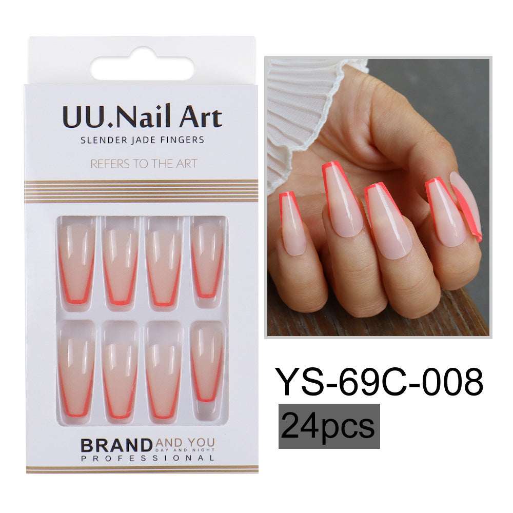 Parches de mejora de uñas extendidas de color sólido sólido de plástico al por mayor