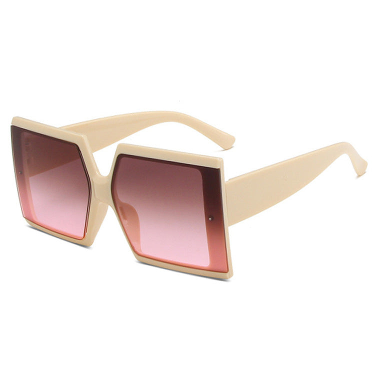 Wholesale PC Large Square Frame Sunscreen Ladies Sunglasses