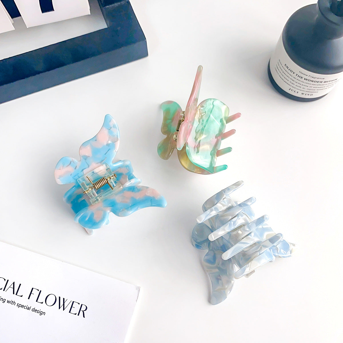 Wholesale Fantasy Butterfly Acetic Acid Plate Hairpin