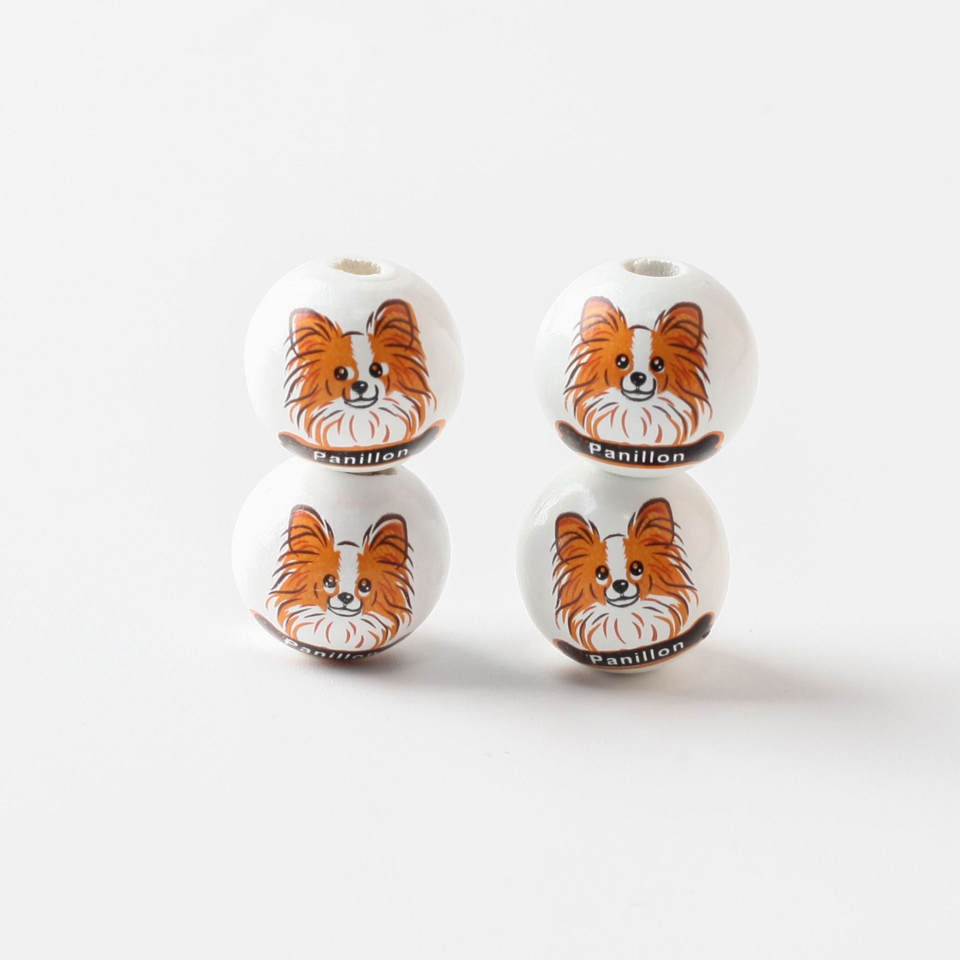 Cuentas de madera de mascotas de 10 piezas al por mayor de 12 mm