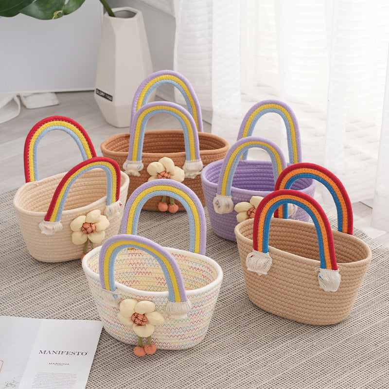 Wholesale Cotton Rope Woven Flower Bag