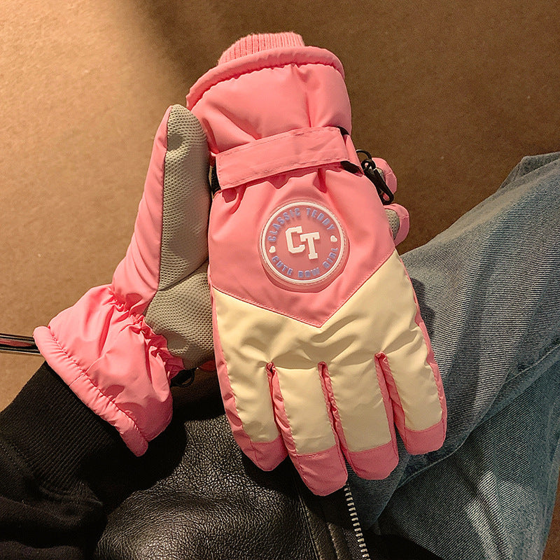 Wholesale Plush and Thickened Cycling and Skiing Touch Screen Gloves