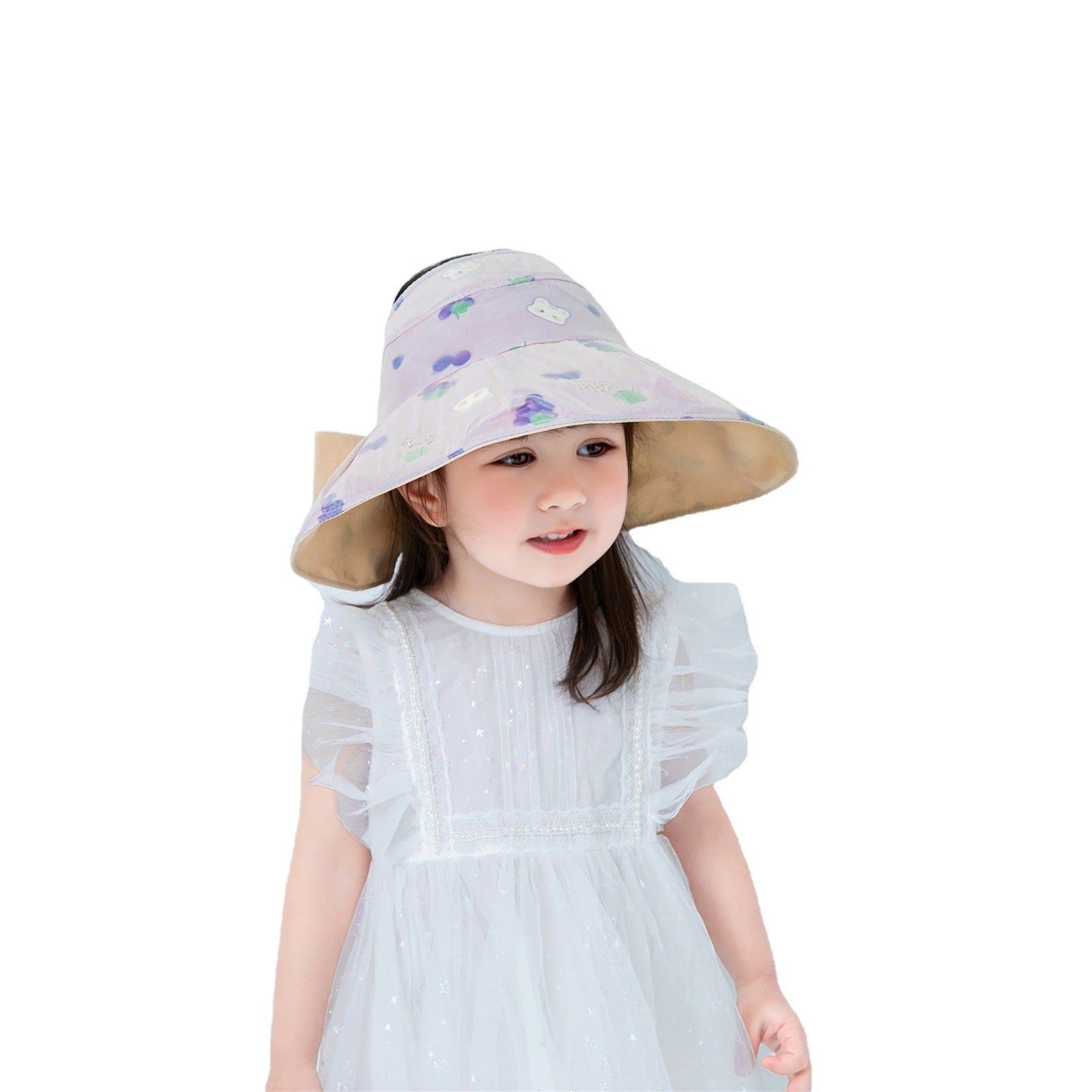 Wholesale Cotton Children's Bow Sunscreen Caps