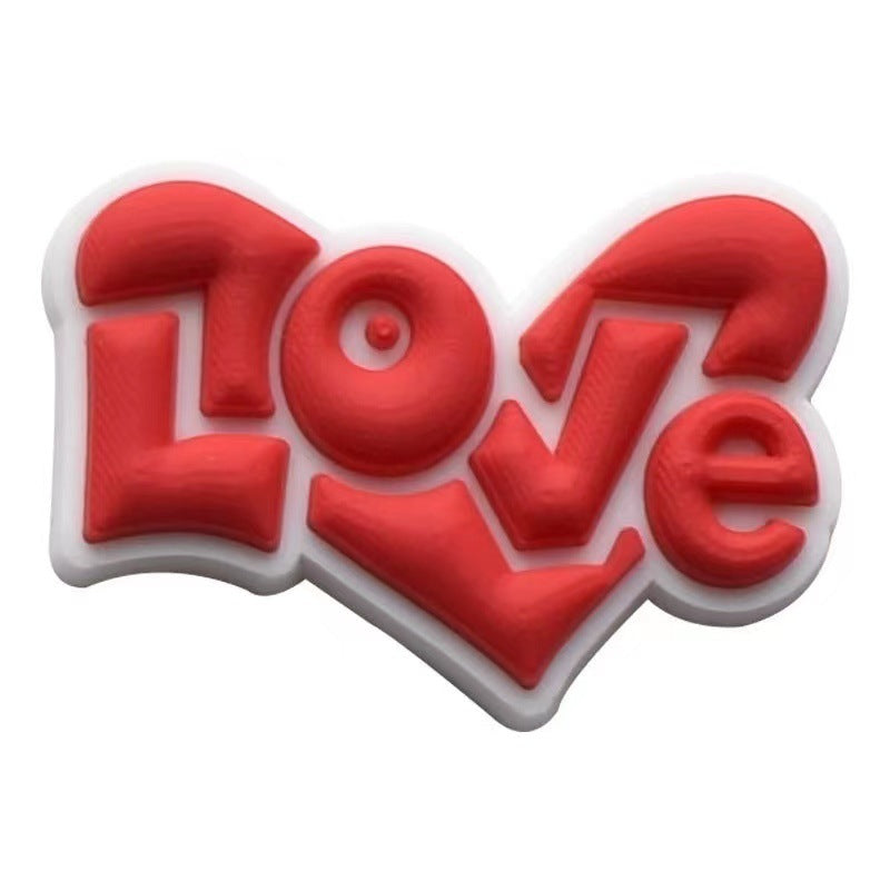 Wholesale 100PCS Cartoon Couple DIY Silicone Shoe Buckle