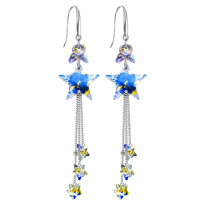 Wholesale Crystal Star Alloy Earrings