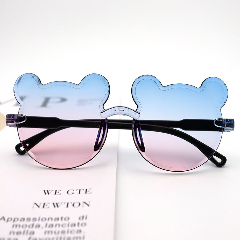 Wholesale Resin Bear One-piece Frame Children's Sunglasses