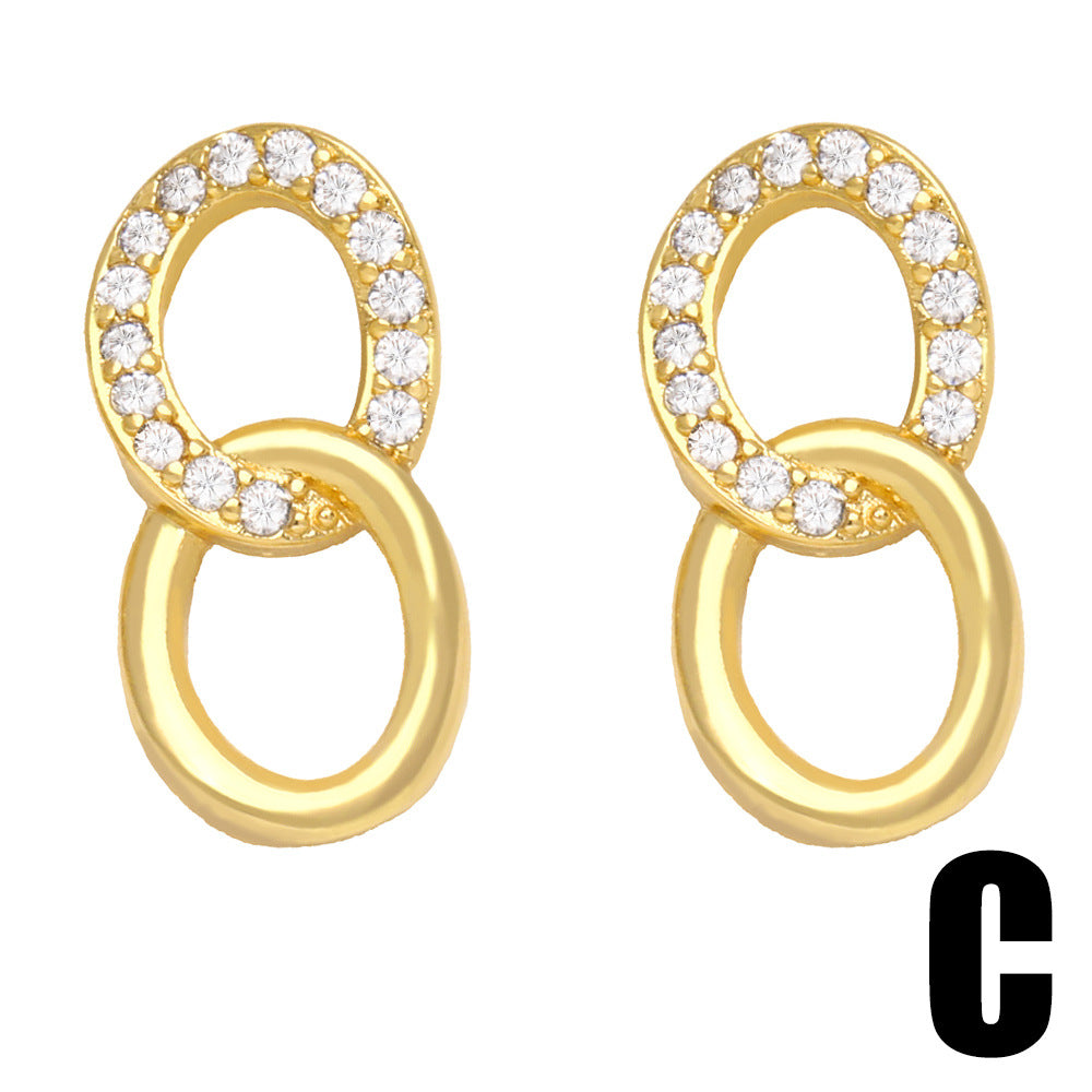 Pendientes De Cobre Con Cabeza De Leopardo Animal al por mayor