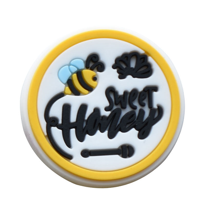 Wholesale 100PCS PVC Cartoon Sunflower Bee DIY Shoe Buckle