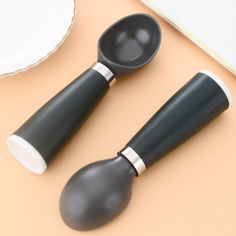 Cuchara para helado con mango verde oscuro al por mayor de PP