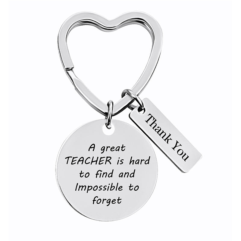 Wholesale Teacher's Day Stainless Steel Keychain Thanksgiving
