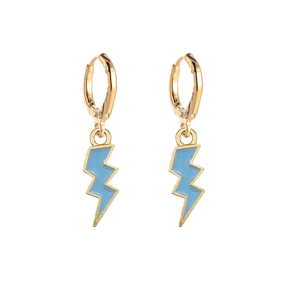 Wholesale Color Lightning Alloy Earrings