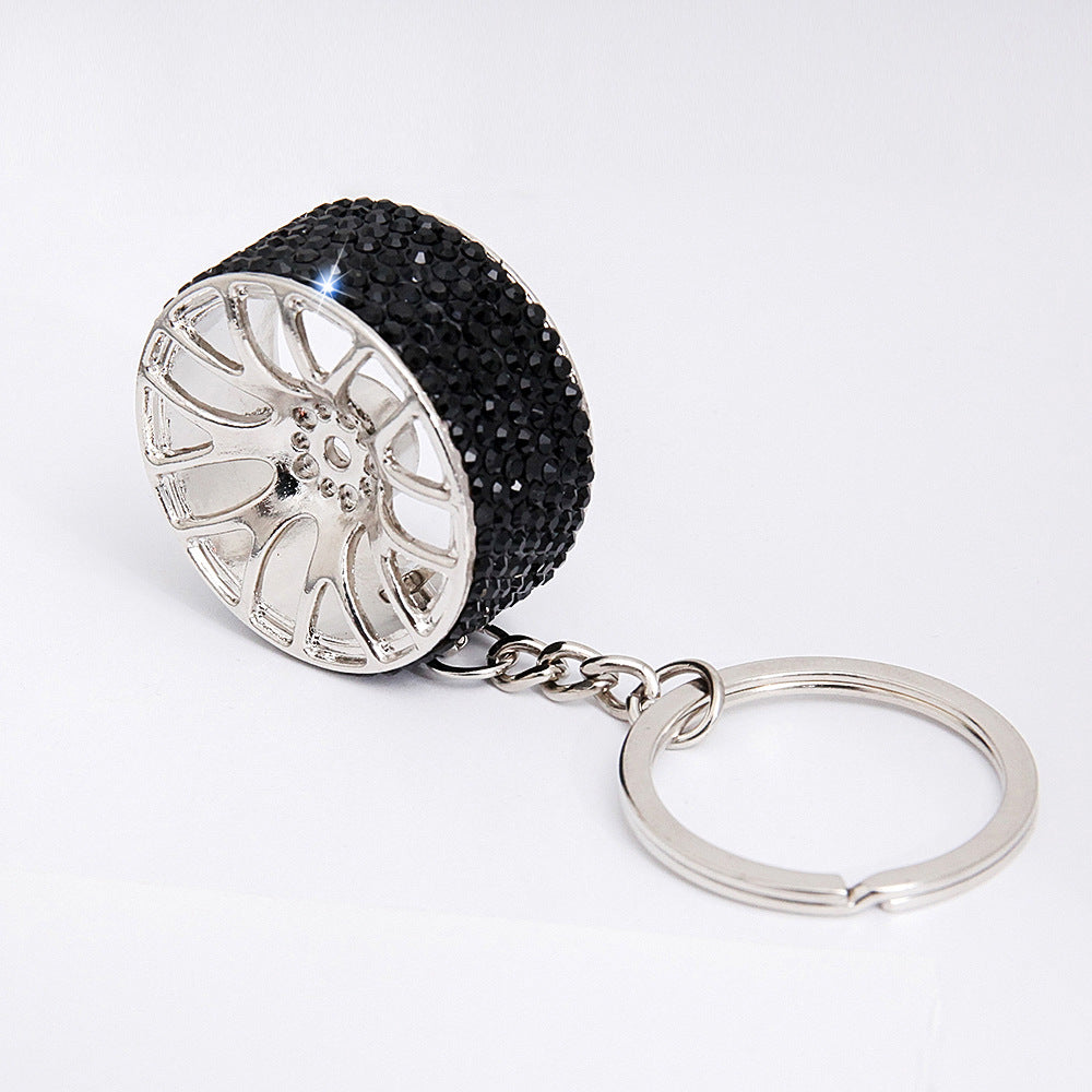 Wholesale Zinc Alloy Diamond Wheel Key Chain
