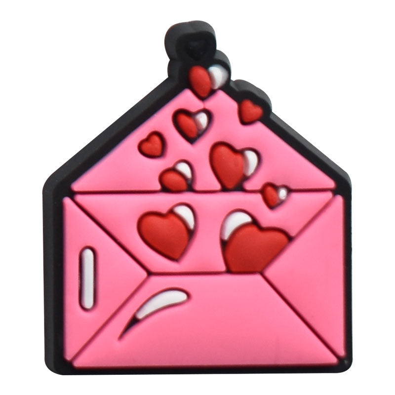 Wholesale 100 PCS PVC Cartoon Pink DIY Shoe Buckle