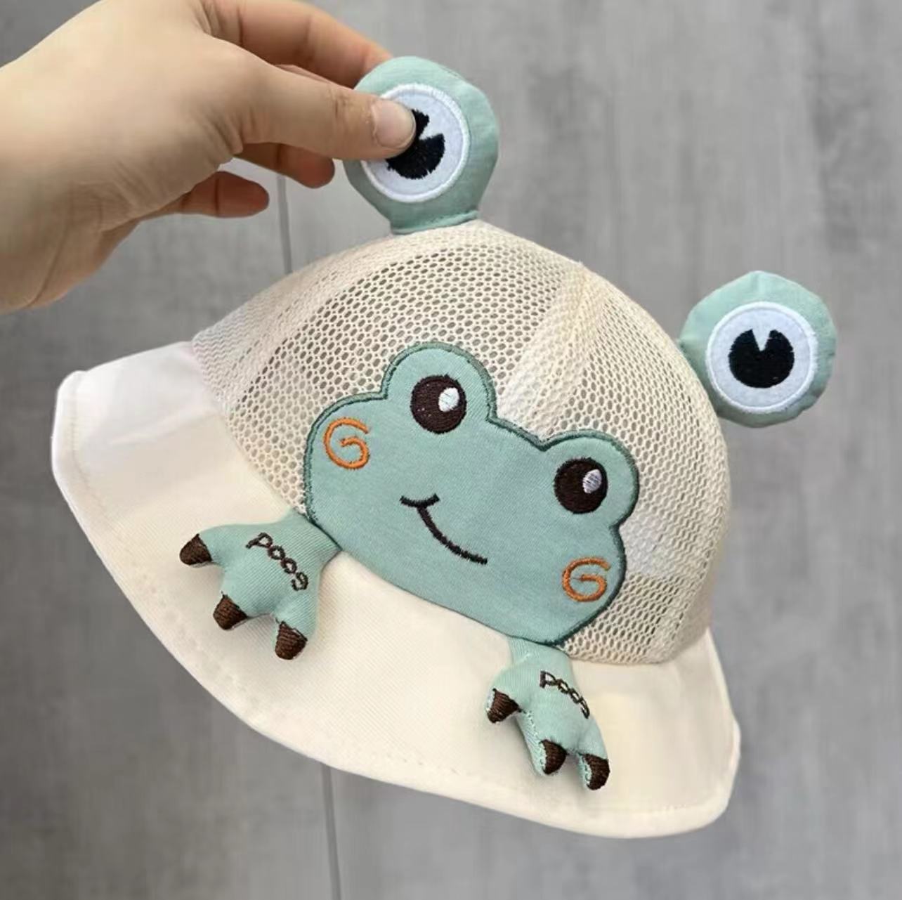 Wholesale Cotton Little Frog Baby Fisherman Hat