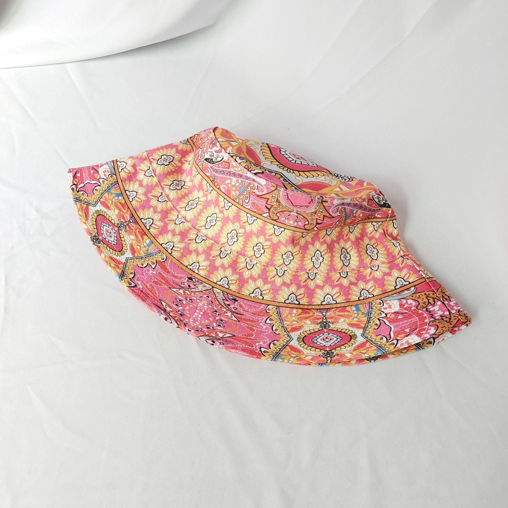 Sombrero de pescador floral de estilo étnico de algodón al por mayor