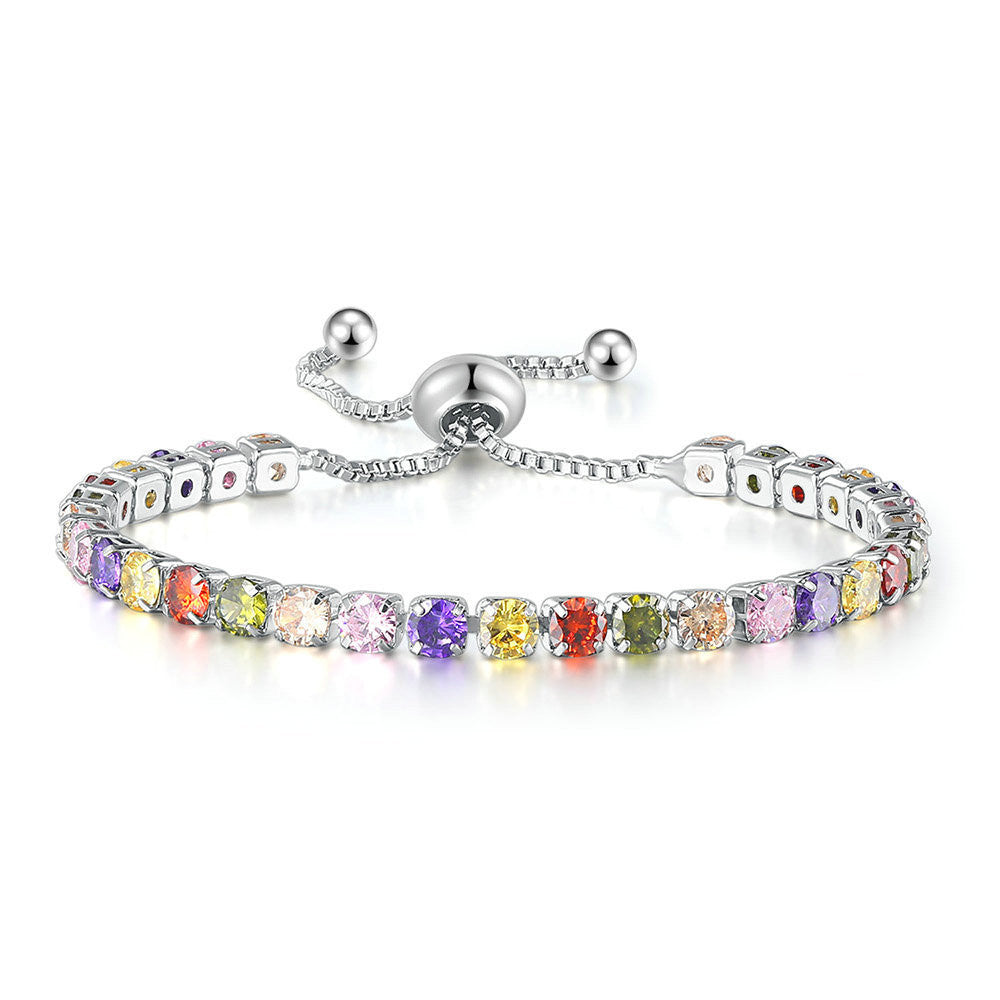 Wholesale Color Zircon Tennis Bracelet