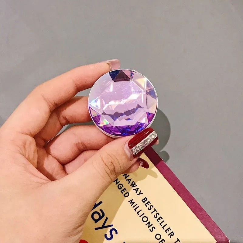 Wholesale Anti Slip Back Cover Type Gemstone Plastic Mobile Phone Holder