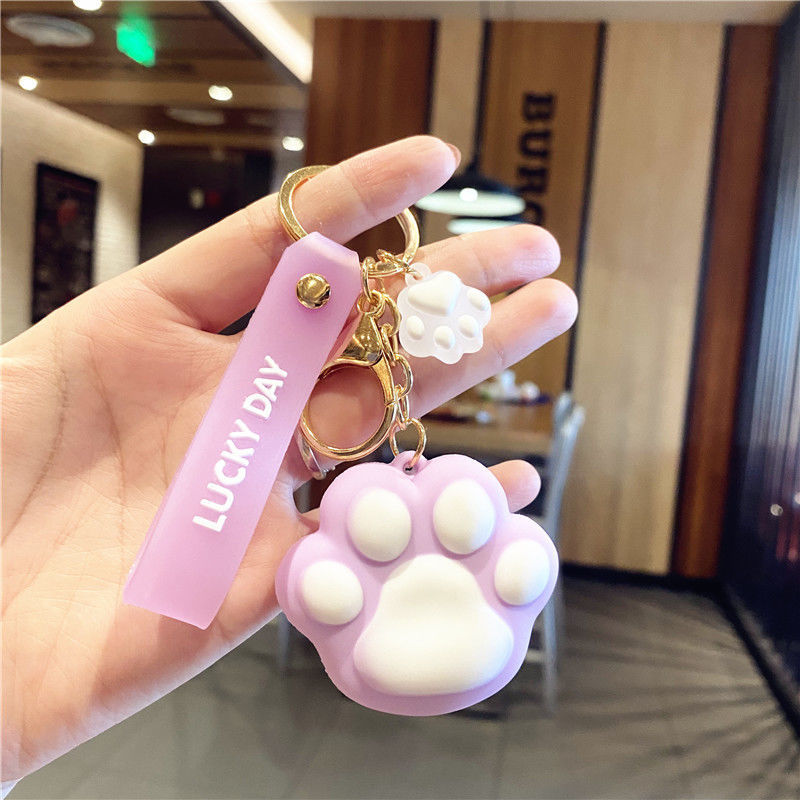 Wholesale Rubber Cat Claw Keychain