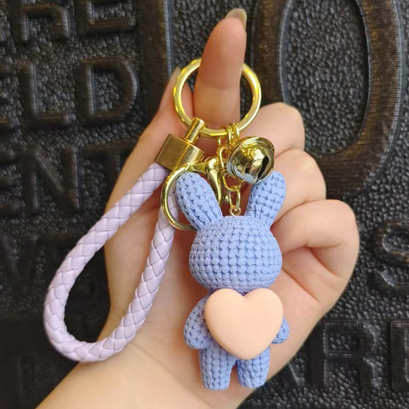 Wholesale Cartoon Resin Love Rabbit Keychain