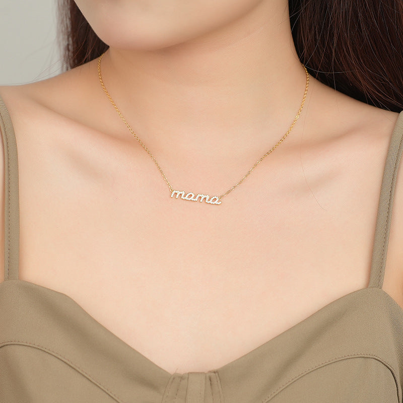 Venta al por mayor collar de mamá de regalo del día de la madre de cobre