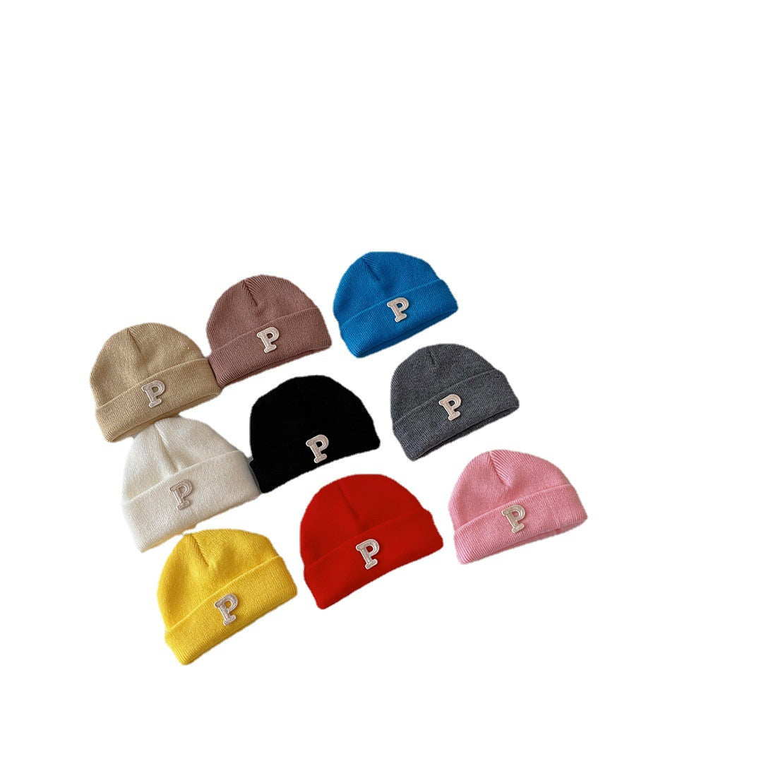 Wholesale Acrylic Simple Letter P Knitted Cap
