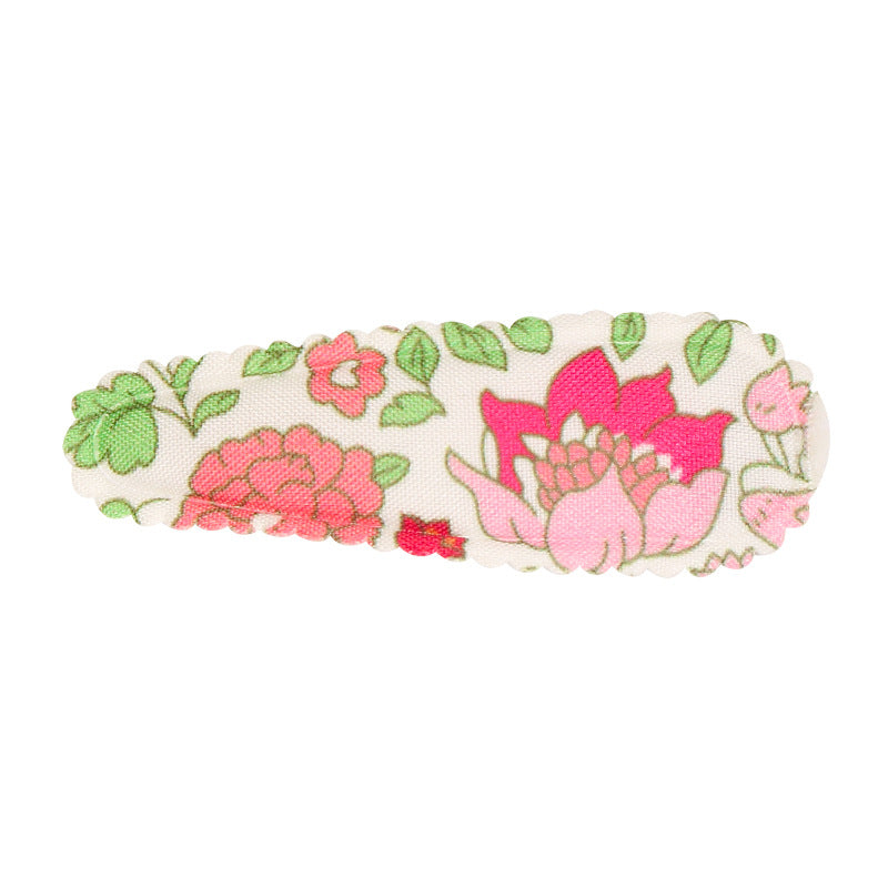 Wholesale Printed Fabric Art Floral Kids Hair Clips