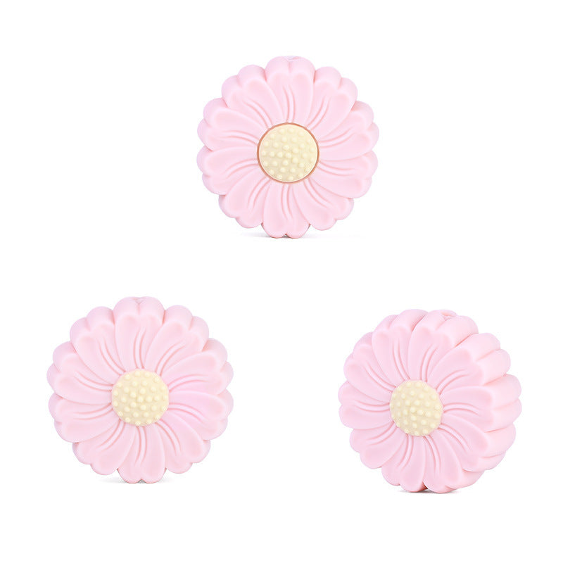 Venta al por mayor 100 piezas de cuentas de silicona de margarita de 25 mm