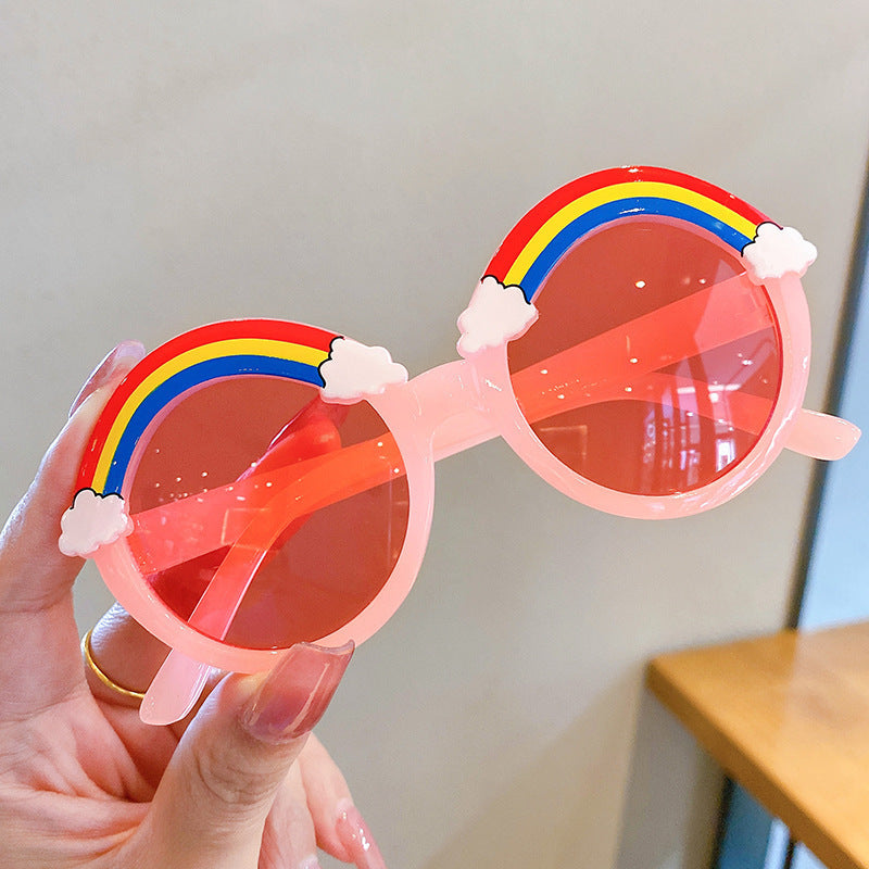 Wholesale Cartoon Rainbow Baby Plastic Glasses Baby Supplies