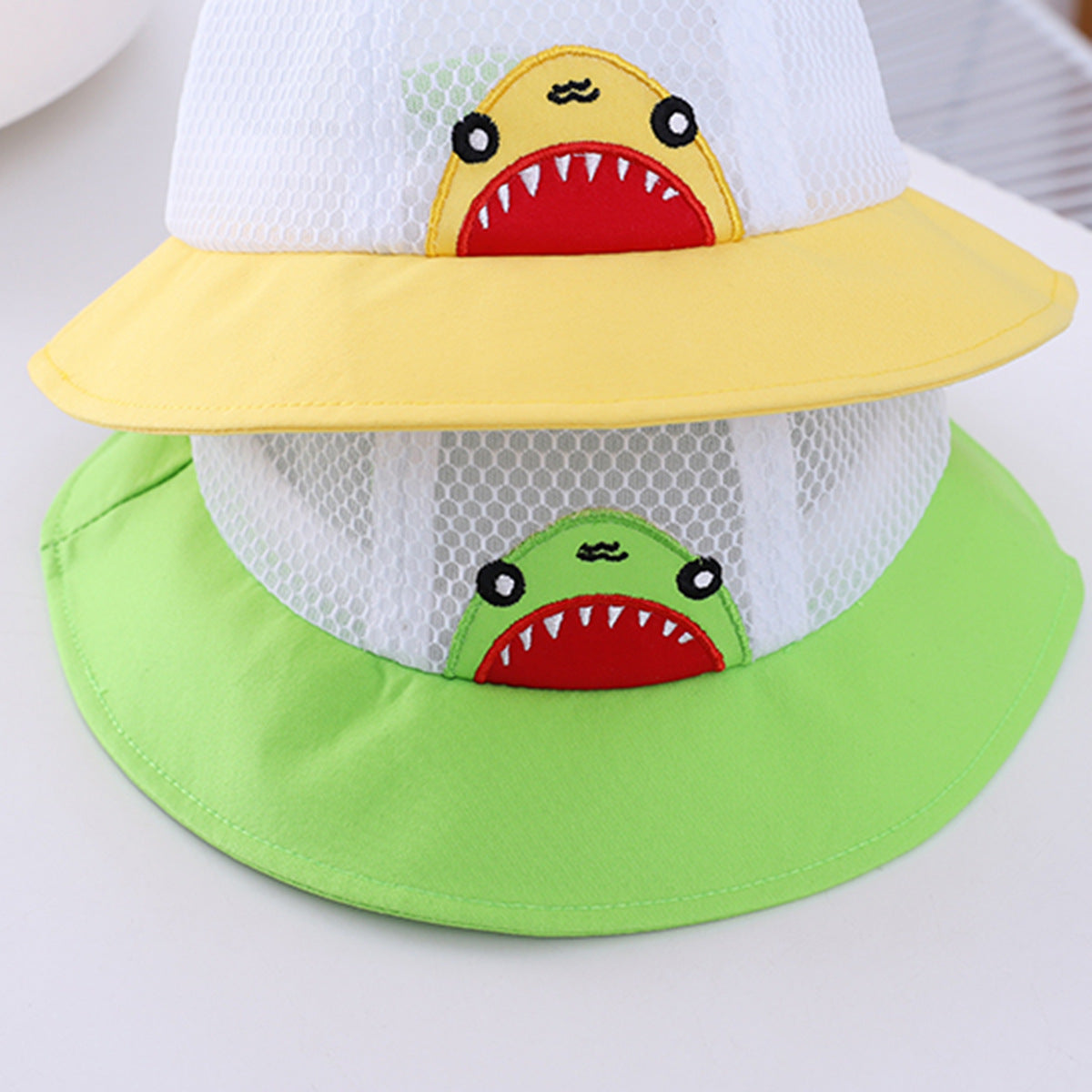 Wholesale Cotton Cute Shark Breathable Mesh Kids Bucket Hat