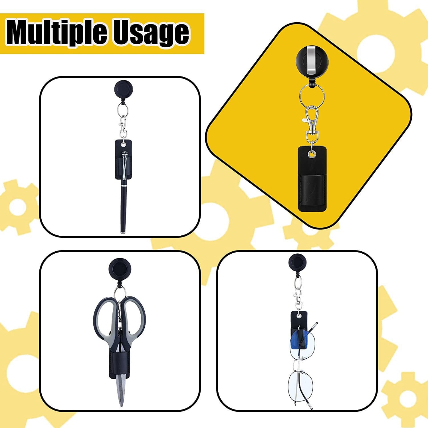 Wholesale Badge Reels ABS Pen Cover Retractable Keychains