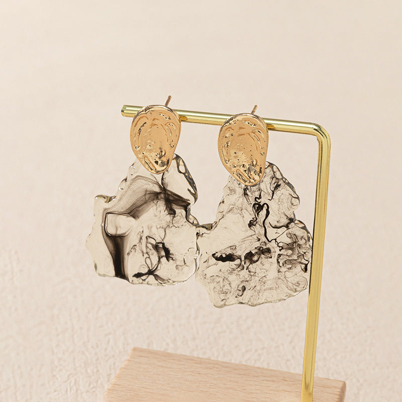 Wholesale Love Heart Acetate Board Earrings